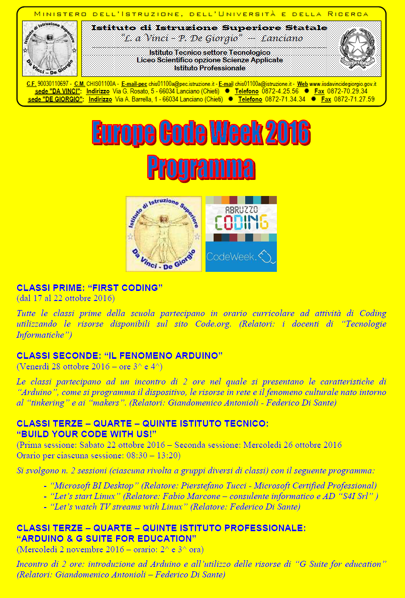 Programma Europe Codweek